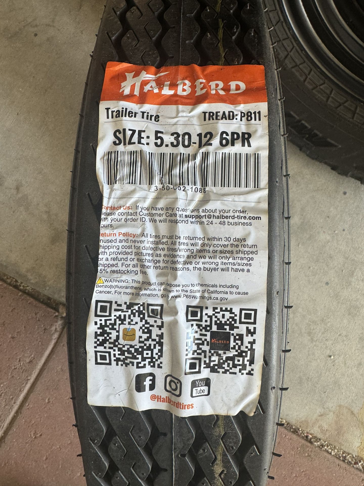 New Trailer Tire 5.30-12