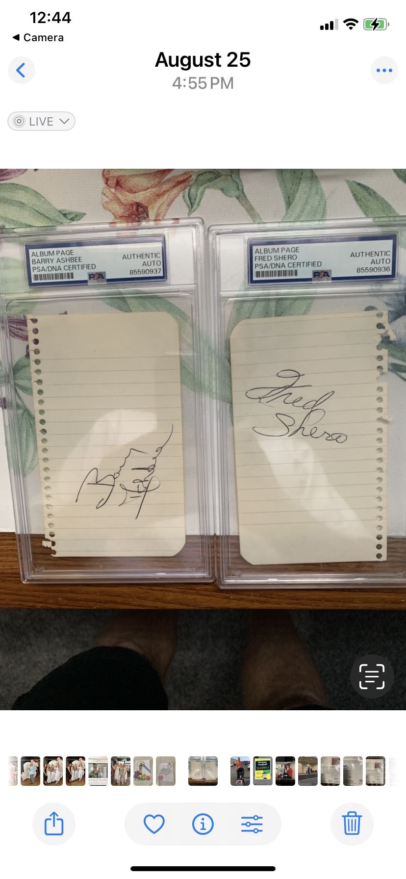 Fred Shero And Barry Ashbee Autographs Psa