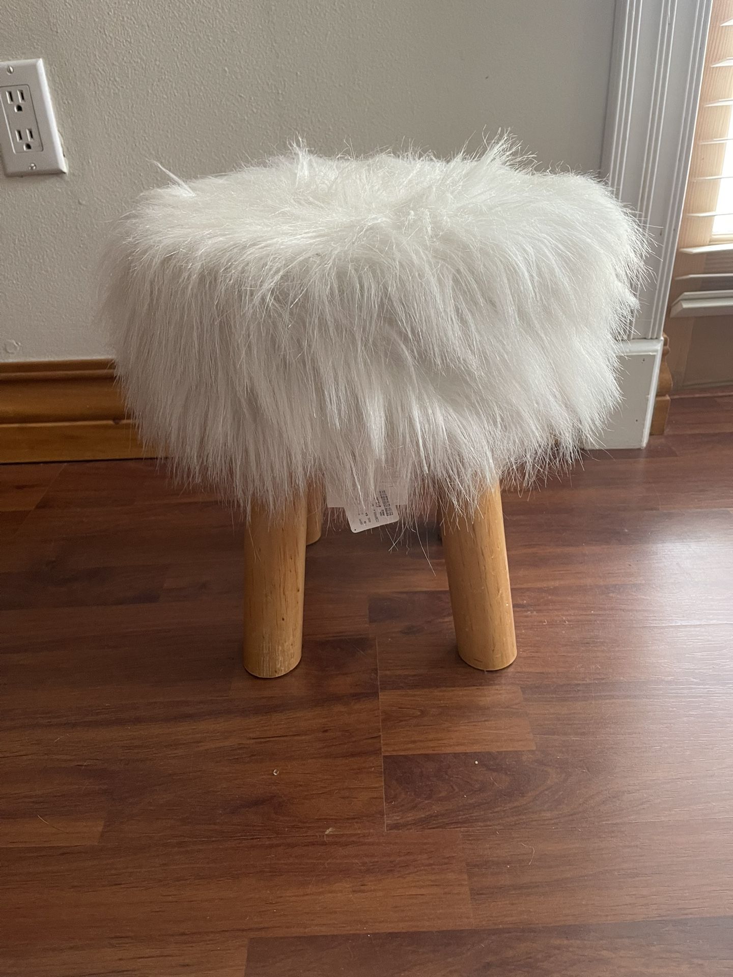 Faux Fur Stool