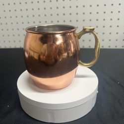 Copper Mug 16 Oz W Brass Handle 