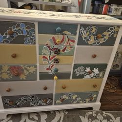 Tall Colorful 13 Drawer Dresser