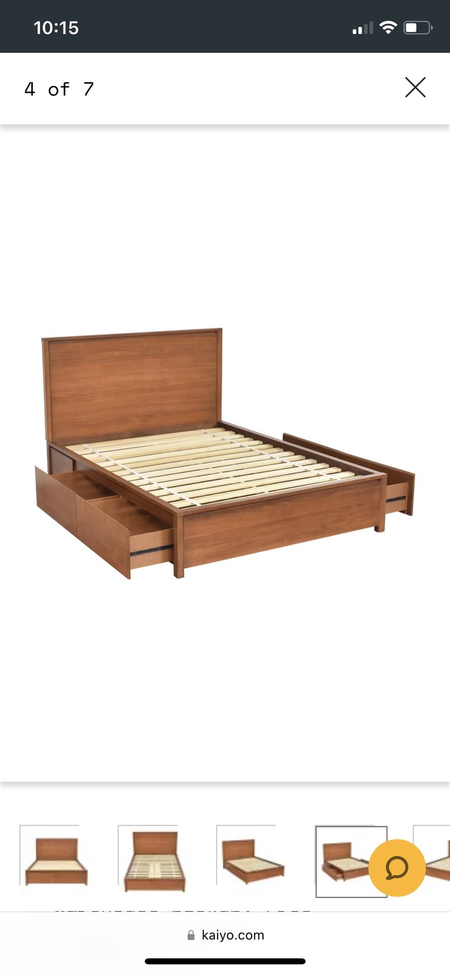 Queen size West Elm Ansel Side Storage Bed