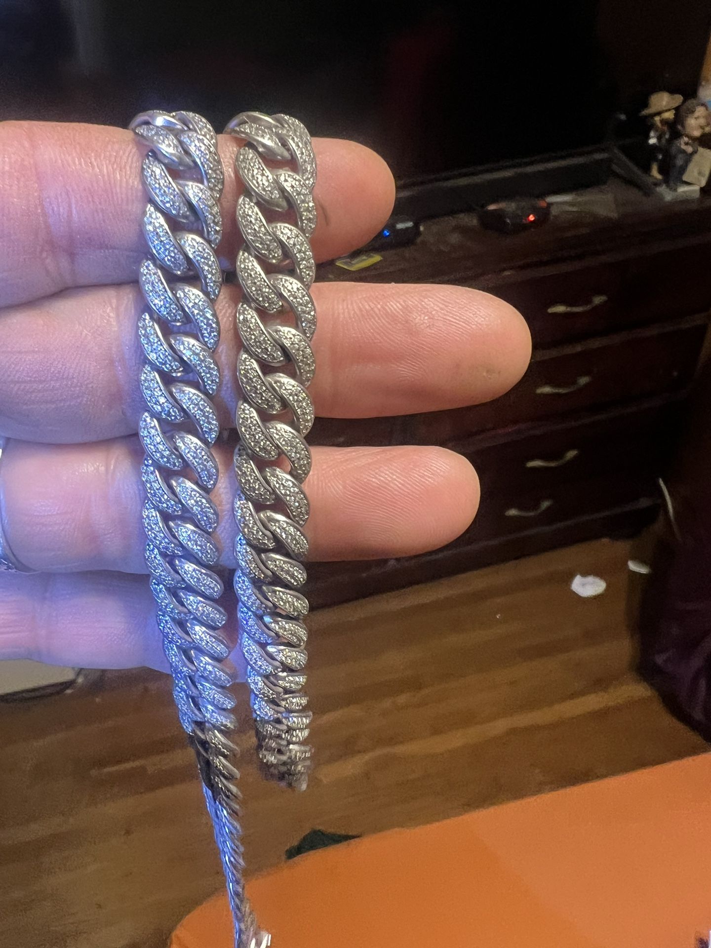 Italian Sterling Silver. 925 With Zirconia Stones $26”