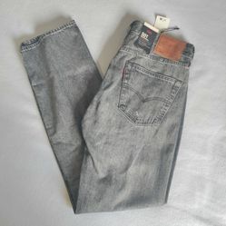 Levis 501 Original Mark XX Mens 33 X 32 Distressed Knees Dark Grey NWT