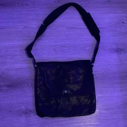 Full On Black Cole Haan Leather Vintage Unisex Bag 