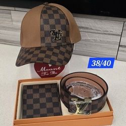 ser hat ,wallet and belt 