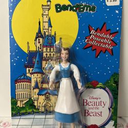 Vintage 1992 JusToys Bend-Ems Belle figure from Disney's Beauty and the Beast