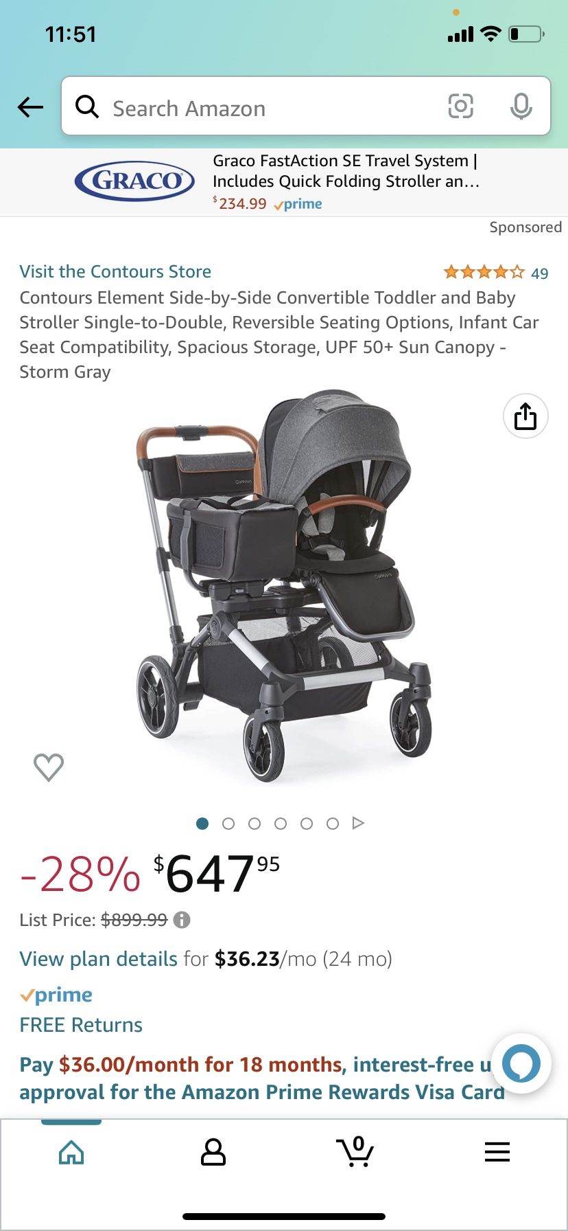 Infant Stroller Contours Element Double Stroller Baby Stroller