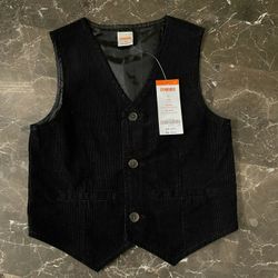 New, GYMBOREE Black Corduroy lined Vest. Size 4