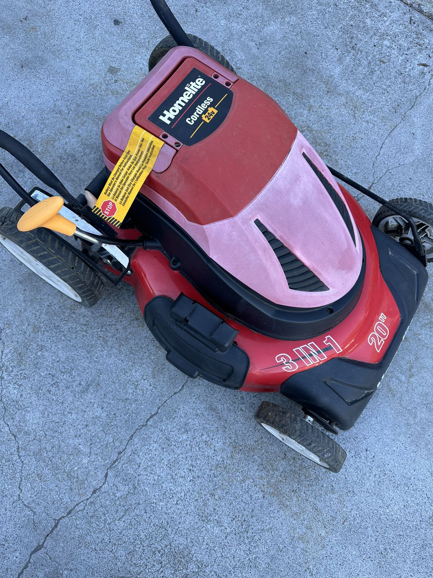 FREE Homelite Battery operated Lawn Mower 