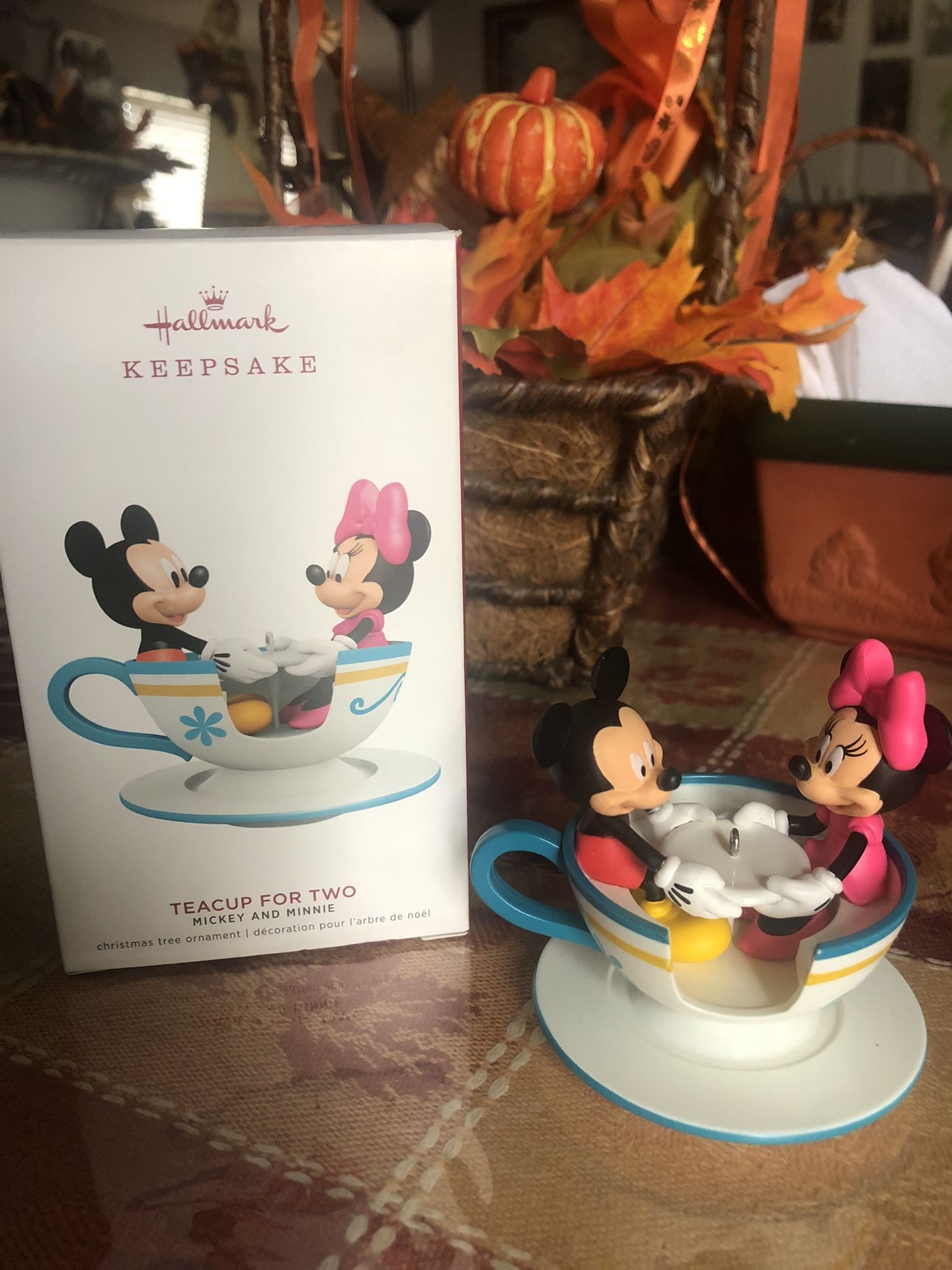 Disney Mickey and Minnie Teacup For Two Hallmark Ornament - $75