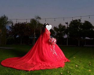 Red quinceañera dress