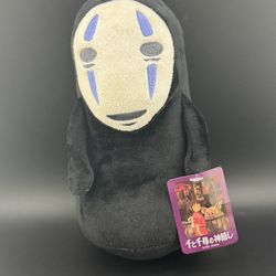 Hayao Miyazaki Spirited Away plush doll stuffed animal  No Face Kaonashi 7 1/2” Anime