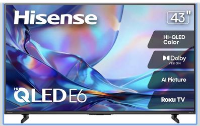 Hisense 43” E6 Series QLED 4K UHD Smart Roku TV