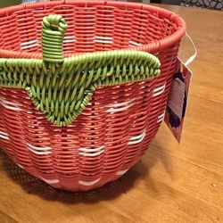 🍉 Decorative Watermelon Wicker Basket – Resin Woven Fruit Basket