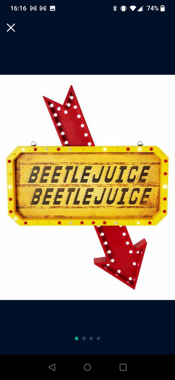 Spirit Halloween Beetlejuice Light-up Sign