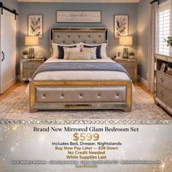 $39 Down new Bedroom sets| Finance Available No credit checks| while supplies lasts.