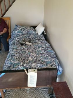 Hospital bed with pump