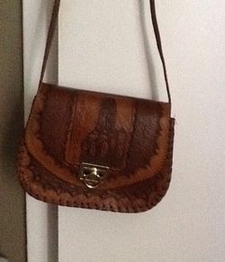 Real leather purse with Greek gods prints