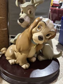 Lady And The Tramp Large Pottery Statue