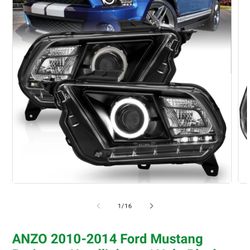 2010-2014 LED MUSTANG BLACK HEADLIGHTS NEW IN BOX $200/MIKAS PARA CARRO MUSTANG NUEVO EN CAJA