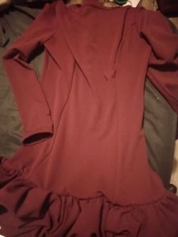Burgundy dress