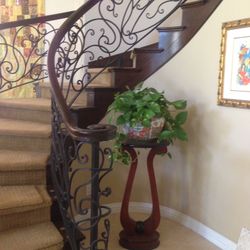 Solid Wood Pedestal Side Table