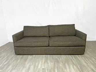 ( Delivery Available ) Crate and Barrel Lounge Deep Dark Brow Sofa