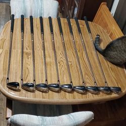 Tour Edge Bazooka JMax Ironwood Tour Set 5-PW-AW-SW-LW Stiff Shaft Hybrid Irons