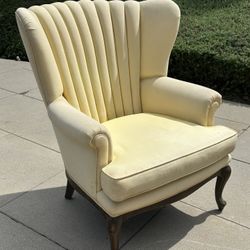 Mid century Channel Back Wing Chair