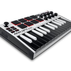Akai Professional MPK Mini MK3 - 25 Key USB MIDI Keyboard Controller With 8 Backlit Drum Pads, 8 Knobs, Music Production Software and Native Instrumen