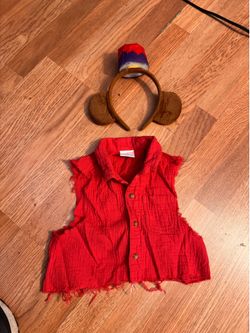 Jumping Beans Red Shirt and Monkey Ears Headband Costume Set Size 5 (ABU Costume) |