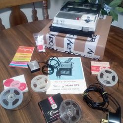 RECONDITIONED, FULLY FUNCTIONING VINTAGE TAPE RECORDER & EXTRAS