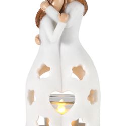 Brandnew Heartwarming Gifts for Mom from Daughter - 9.1'' Large Resin Mother and Daughters Angel Statue with Tealight Holder - Unique Birthday, Christ