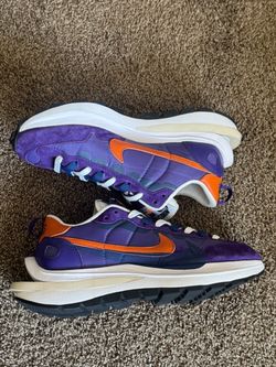 Nike x Sacai Vaporwaffle Purple Orange Sneakers