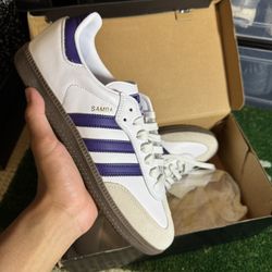 White/Purple Samba Size 9 Brand New