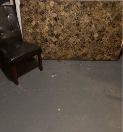 Free Brown Marble table with 3 chairs