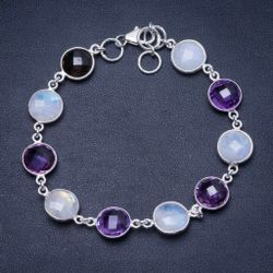 Natural Gemstone Moonstones & Amethyst