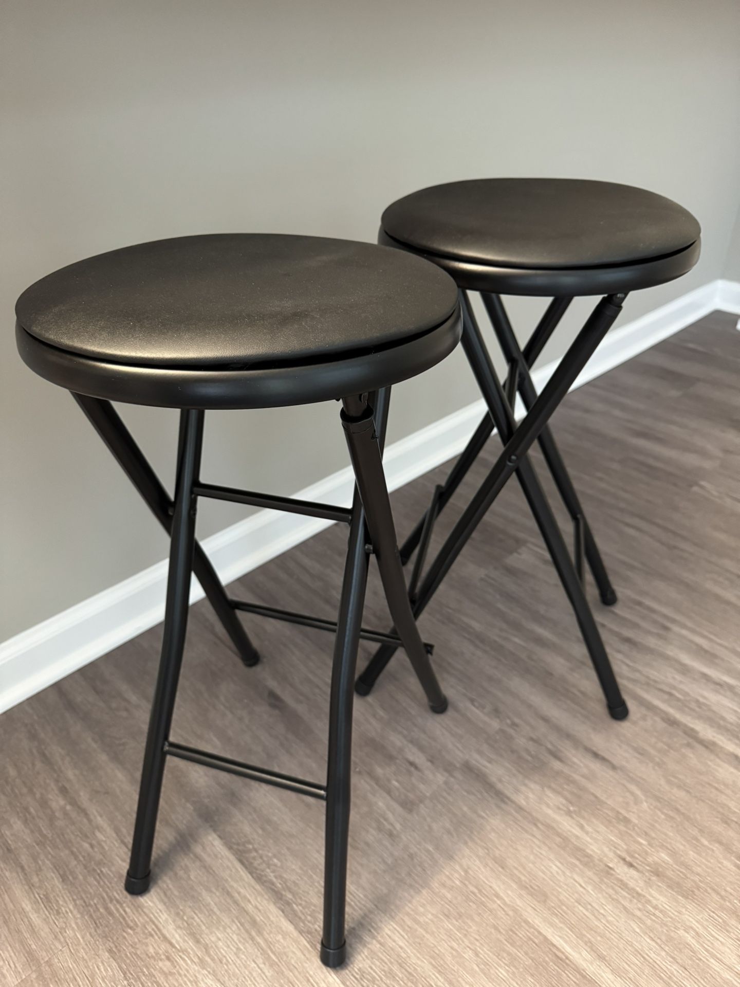 Two Foldable Bar Stools