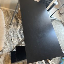 Desk - Black And Silver 