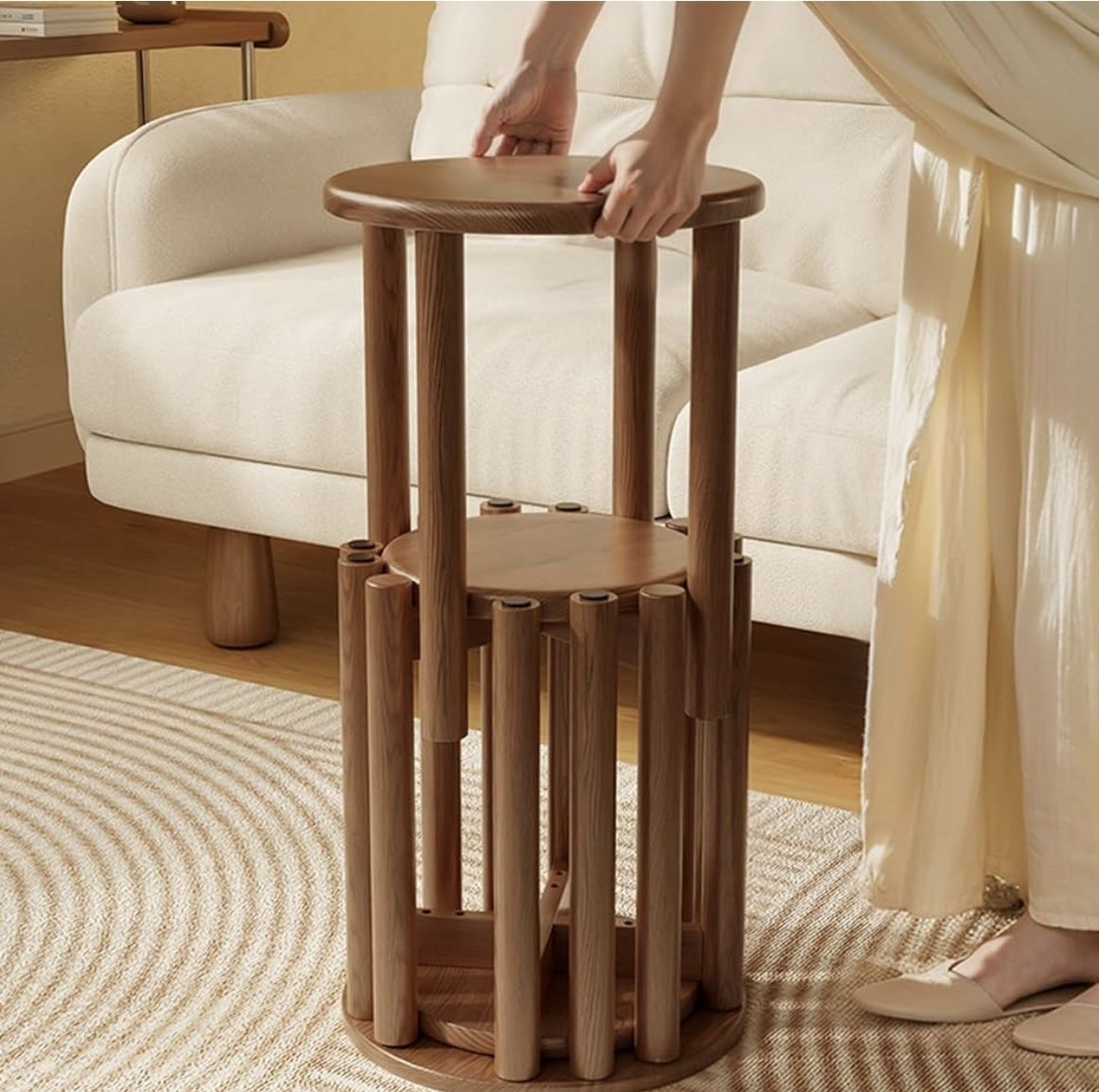 Wooden Stool Set Of 4 18"
