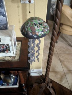 Blown Glass Jelly Fish Wind Chime 