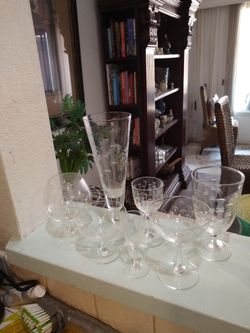 Noritake Bamboo Design Etched Stemware