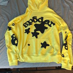 sp5der hoodie yellow XL