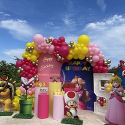 Mario Bros Party Decor, Princess Peach Party Decor, Super Mario Bros Party Decor, Balloons Decorations 