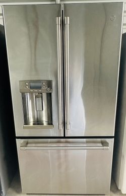 GE Bottom Freezer Stainless Steel Counter Depth Refrigerator