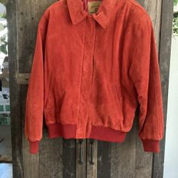 St John’s Bay Women’s Red Suede Jacket 