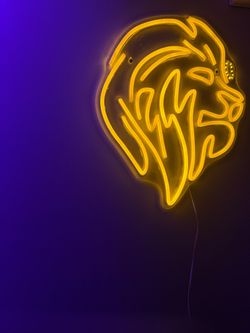 Lion neon sign