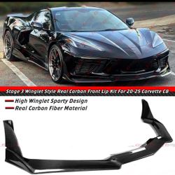 20-26 Corvette C8 Carbon Fiber Front Bumper Lip