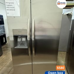 Frigidaire 22.3 cu ft Side-by-Side Refrigerator, Stainless, External Water/Ice Dispenser (FRSC2333AS)